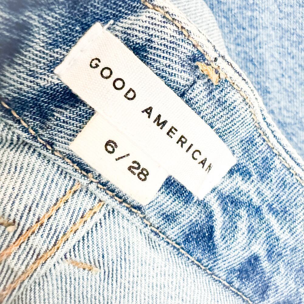 Good American Straight Leg Denim Jeans GGBDH602T Size 6 / 28 - Picture 6 of 8